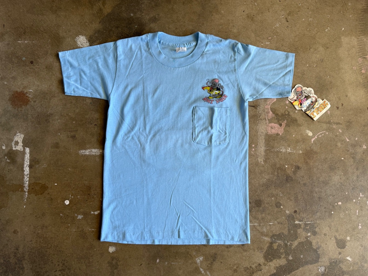 1986 DEADSTOCK VINTAGE 80s ED ROTH RAT FINK CARTOON T-SHIRT SZ S