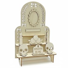 Support Commémoratif de Día de Muertos En Bois Décoration Mexicaine Kit Ofrenda