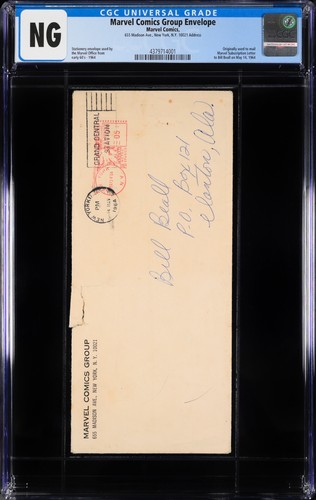 Marvel Comics Group Envelope 1964 CGC Stationery Used by the Marvel ...