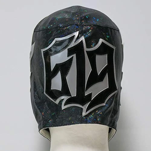 Maschera semi-pro Rey Mysterio modello 619 nero argento Lucha Libre Pro Wrest... - Immagine 3 di 4