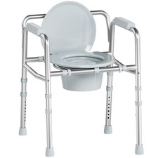 SOUNDFUSE 3 in 1 Bedside Commode Chair, Sturdy Dual-Crossbar Support, 350 Lbs...