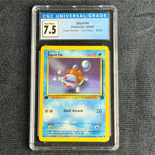 Squirtle (1st Edition) graded CGC 7.5 for sale on eBay