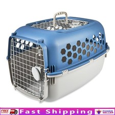 Portable 24 in Double Door Dog and Cat Kennel Crate with Top Opening Multicolor