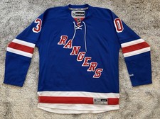 NHL Jersey New York Rangers Adult Large Henrik Lundqvist Reebok Ice Hockey