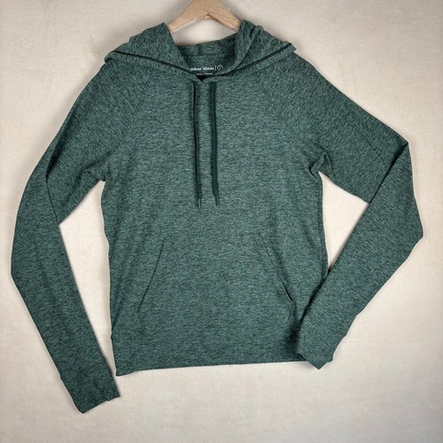 Outdoor Voices Small Women's All Day Pullover Olive Green Cloud Knit Hoodie