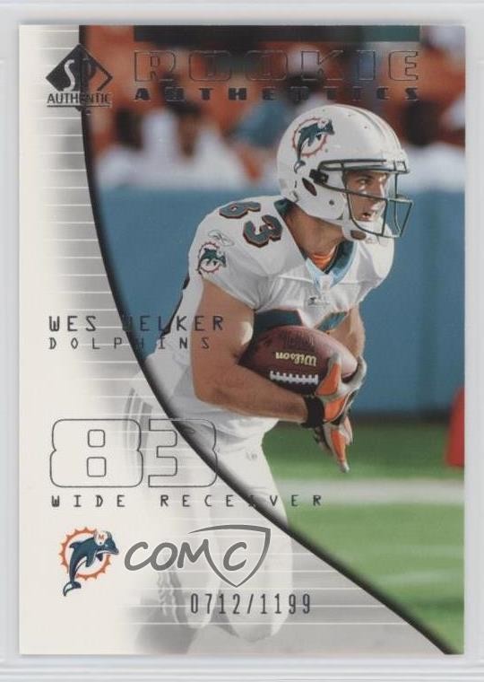 2004 SP Authentic Rookie Authentics 712/1199 Wes Welker #135 a8r