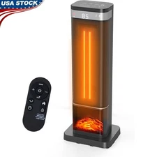 1500W Space Heater Oscillating Quiet Adjustable Temp Child Lock Timer Safety New