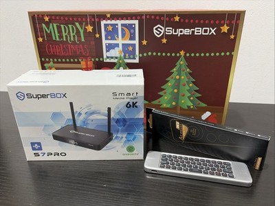 NEW 2027 SUPERBOX S7 PRO SMART MEDIA TV! ANDROID APPLE STYLE REMOTE! BUNDLE DEAL