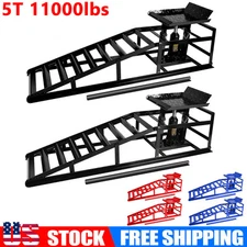 A Pair Auto Car Truck Service Ramps Lifts Heavy Duty Hydraulic Lift Repair Frame