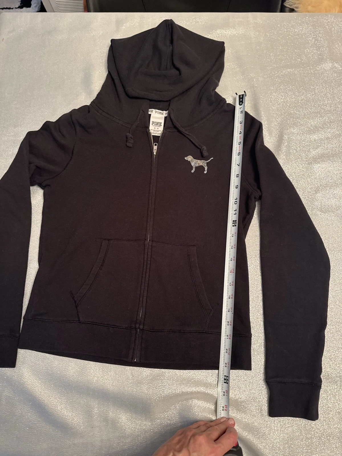 victoria-secret-vs full zip hooded rhinestone love jacket