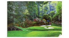 Augusta National Golf Hole 12 Golden Bell Masters Amen Corner PGA  Art Print Ri4