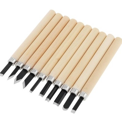 10-Pc Wood Carving Chisel Set - Ergonomic Design for Precision & Comfort