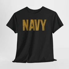 Licensed USN USA Military Tee Navy U.S. Navy Logo T Shirt Mens Tee