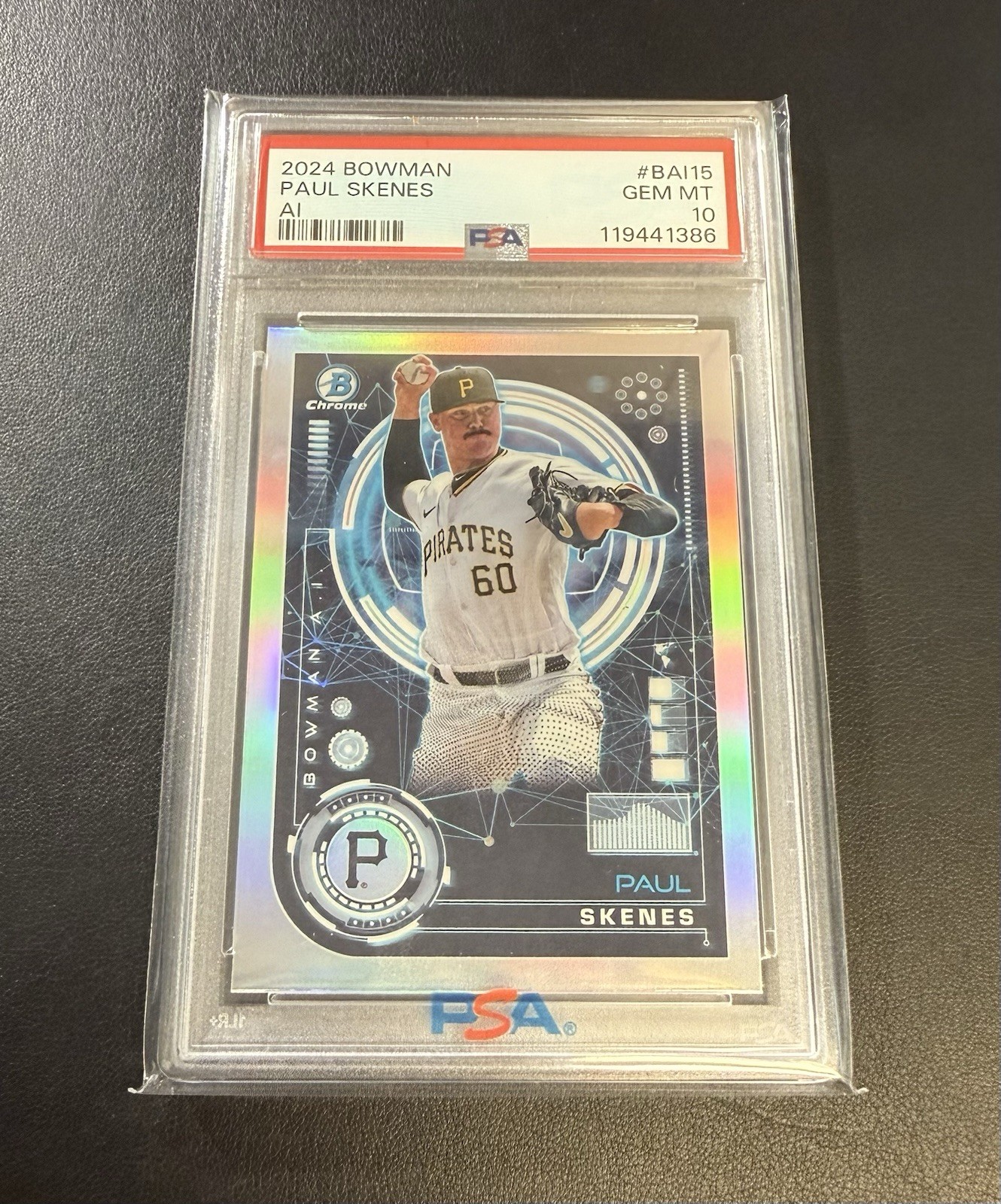 Paul Skenes 2024 Bowman AI PSA 10 GEM MINT