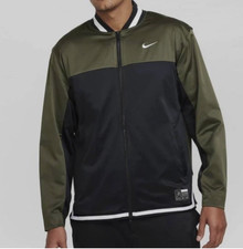 Nike Golf Club Men's Dri-FIT Full-Zip Golf Jacket, Black/Cargo Khaki Large New