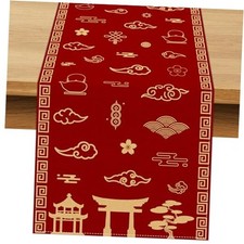 Hibachi Party Decorations Japanese Table Runner Chinese Asian Happy New Year
