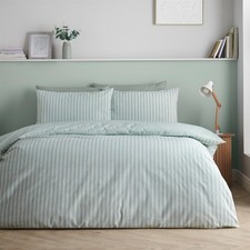 Image of Catherine Lansfield Epping Texture Blue Duvet Cover Set Bedding Set