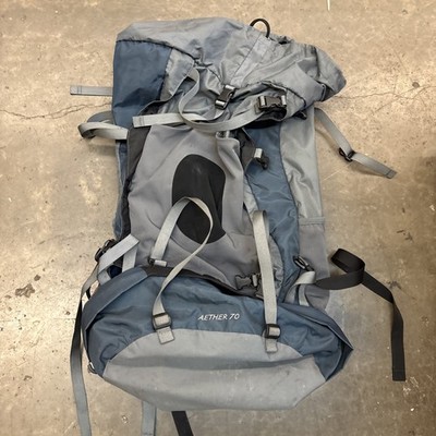 OSPREY AETHER 70 Pack Backpack Large Hiking Backpacking Airspace Frame Blue Gray