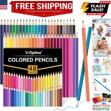 48 Pack Colored Pencils Set, Pre-sharpened Coloring Pencils for Kids Beginner...