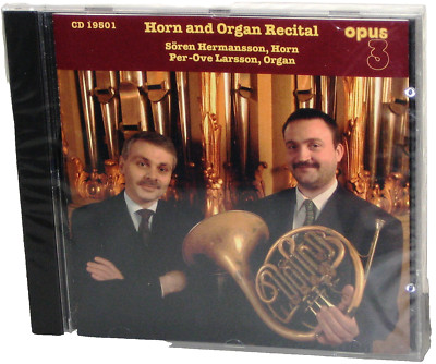 OPUS 3 CD-19501: Horn & Organ Recital, Hermansson & Larsson, OOP 1995 SWEDEN SS