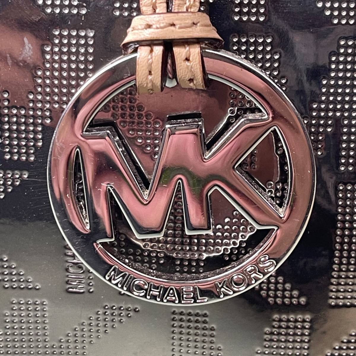 Michael Kors Signature Metallic Mirror Silver Nickel Michael Kors Signature Metallic Mirror Silver Nickel