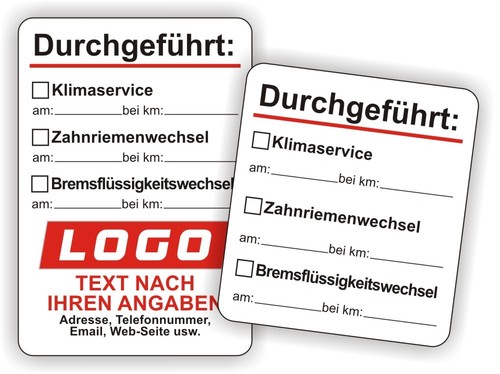 Manutenzione eseguita servizio sticker auto ispezione sticker servizio  - Foto 1 di 3