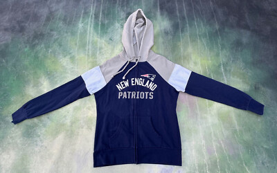 Majestic NFL New England Patriots Full Zip Hoodie Size Youth M.