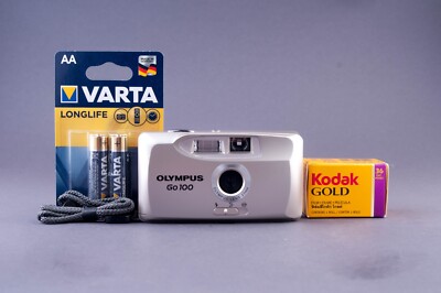 Olympus Go 100  35 mm Point & Shoot Film Camera Box