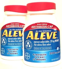 ALEVE 2 X 200 NAPROXEN SODIUM TABLETS 220 mg (400 TOTAL) EXP 01/28 OR LATER