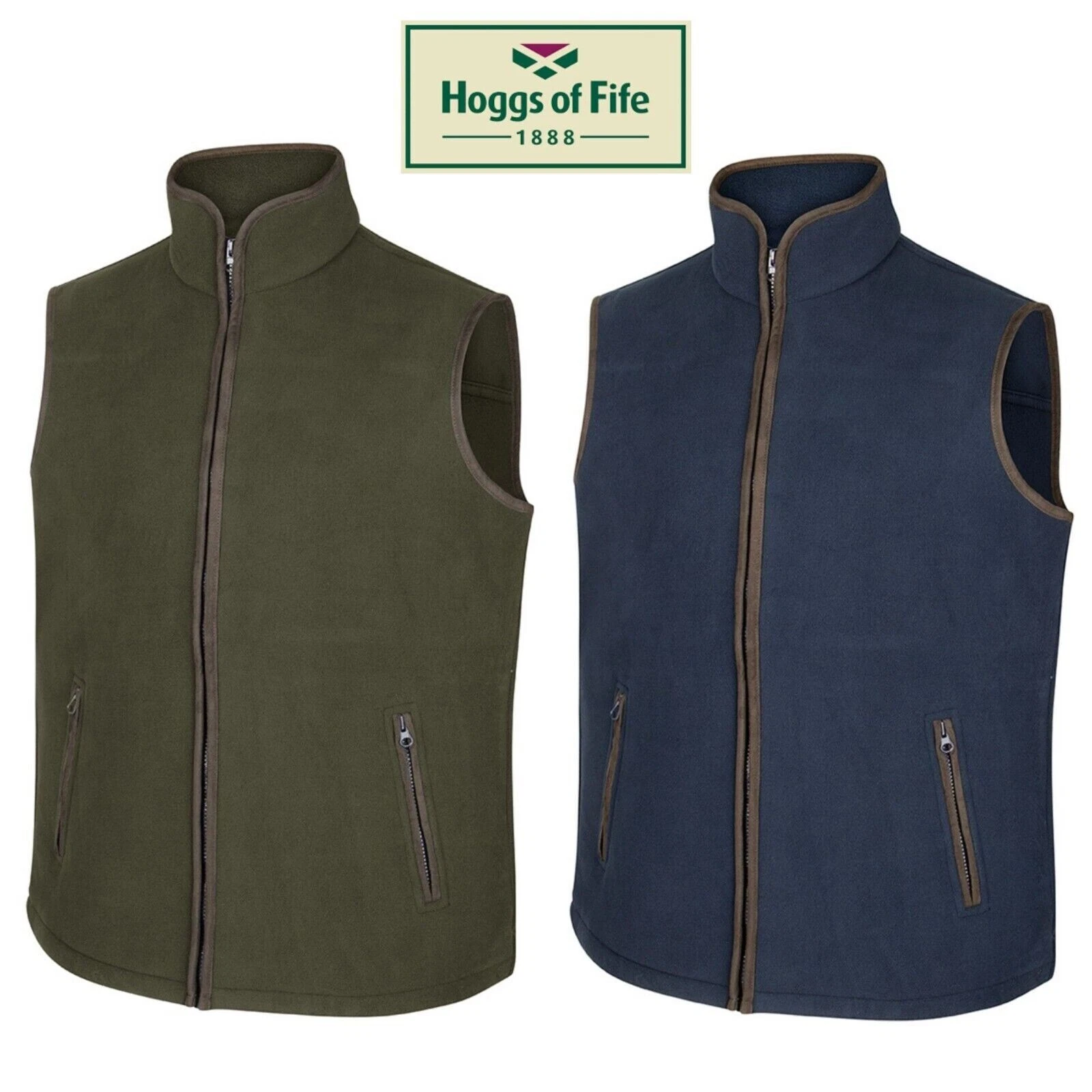 Hoggs of Fife Mens Woodhall Lightweight Fleece Country Gilet Bodywarmer S-4XL