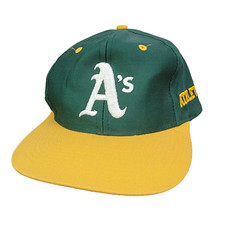 Vintage 90s Oakland A's Athletics Competitor Snapback Hat One Size Green New