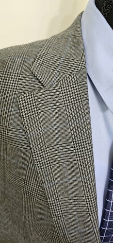 Blazer Abrigo Deportivo Lauren Ralph Lauren a Cuadros Talla 44R Gris Azul - Imagen 7 de 13