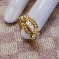 1.70Ct Baguette Cut Simulated diamond Engagement Ring 925 Sterling Silver