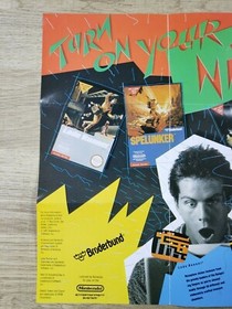 AUTHENTIC VERY RARE SQOON - NINTENDO NES - INSERT POSTER