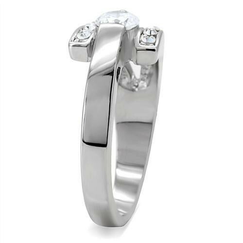 Stainless Steel Women's Ring AAA Grade CZ Cubic Zirconia Hypoallergenic, New - Bild 4 von 6
