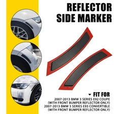 For 2007-13 BMW E92 E93 328i 335i Front Bumper Reflector Smoke Side Marker Light