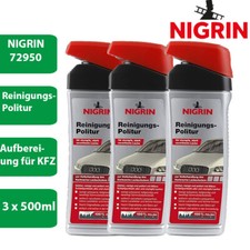 3 x NIGRIN 72950 Reinigungs-Politur 500ml reinigt schonend und tiefgründig PKW
