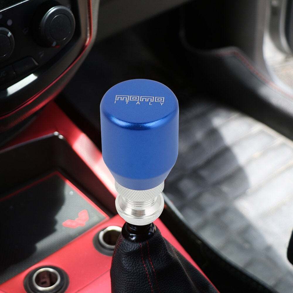 Brand New Racing Universal MOMO Universal Blue Gear Shift Knob Metal Shifter