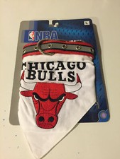 NBA Basketball Chicago Bulls Pet Collar Bandana Large Dog 18" - 28" x 1" New