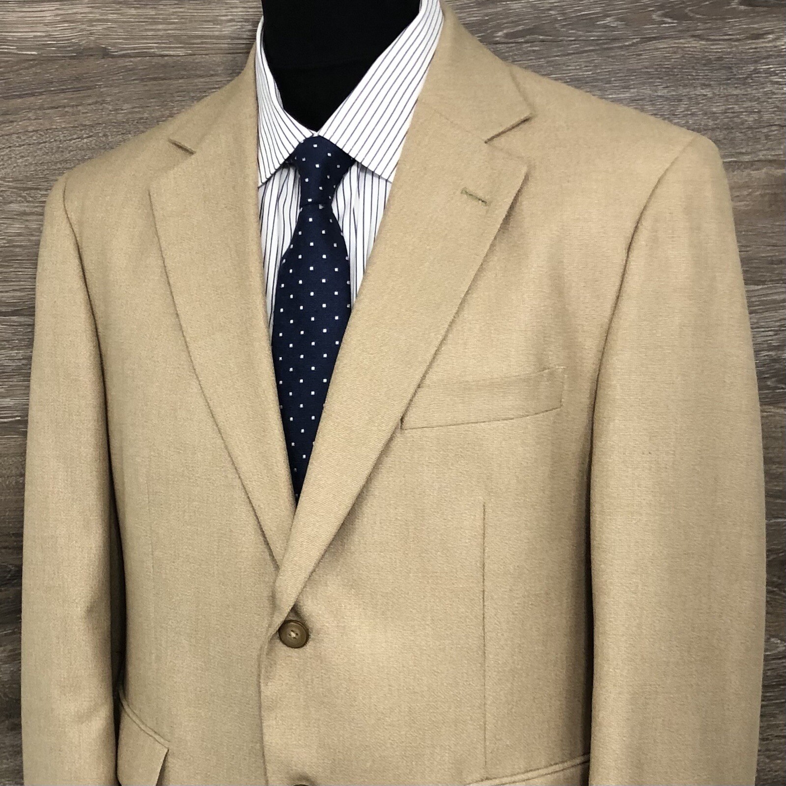 Stafford Essentials Men Polyester Blend Beige 2-B… - image 2