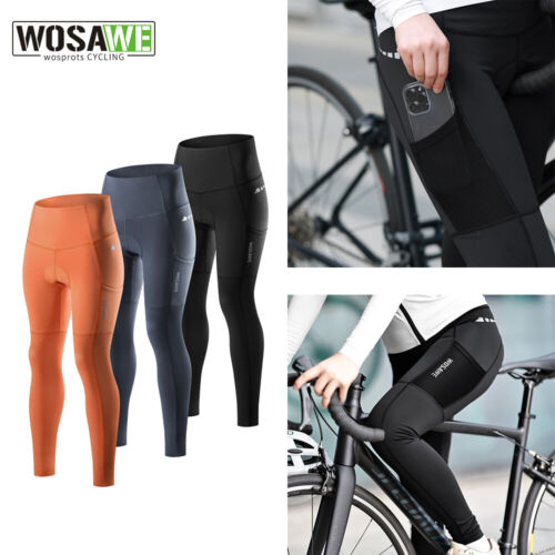 WOSAWE pantalon long de cyclisme confortable pour femmes leggings de vélo pantalon - Photo 1/19