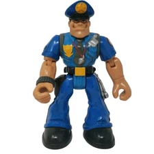 Fisher Price Rescue Heroes Action Figure Sergeant Siren Police Man 1998 Vtg