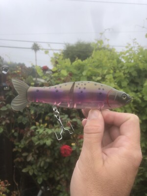 Custom Painted Glide bait slide 185 New MoldPremium Blank  Crystal TROUT