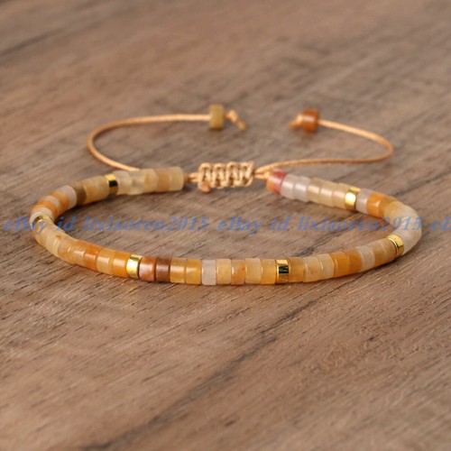 Natural Crystal Stone Bracelet Gemstone Beaded Dainty Healing Bracelet Handmade - Picture 27 of 59