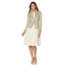 Wendy Williams Size 12 Faux Suede Blazer Khaki