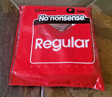 Size Q Vintage No Nonsense Regular Reinforced Toe Tan Panty Hose