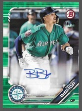 2019 Topps Bowman Braden Bishop Green /99 Auto #PA-BB Seattle Mariners RC Rookie