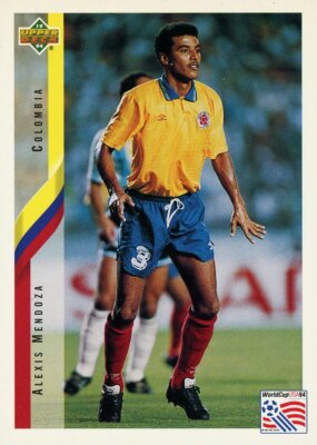 Alexis Mendoza Colombia Upper Deck #51 World Cup USA '94 Soccer