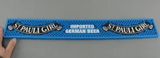 ST PAULI GIRL GERMAN BEER RUBBER BAR PUB RAIL SPILL DRIP SERVICE MAT BLUE NEW 24