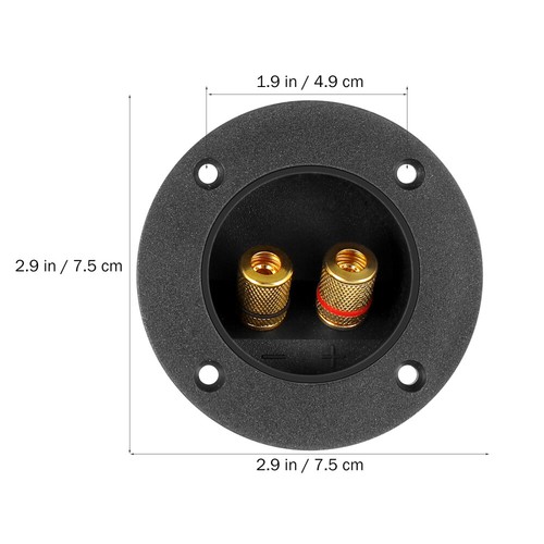5x 2-Way Speaker Box Terminal Binding Post Spring Cup Connectors Subwoofer Plugs - Picture 4 of 12